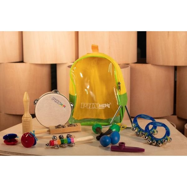 Kit Bandinha Infantil Phx Instrumentos Musicais E Mochila De