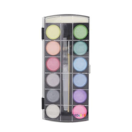 aquarela metalica 12 cores leoarte 1