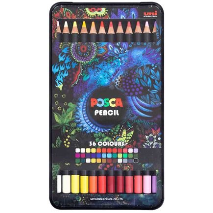 lapis de cor posca uni profissional com36 cores 1
