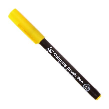 coloring brush pen sakura yellow