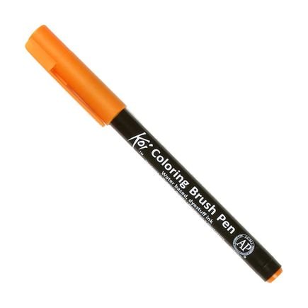 coloring brush pen sakura orange