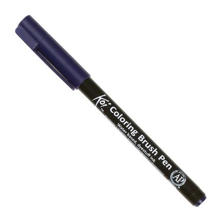 coloring brush pen sakura prussian blue