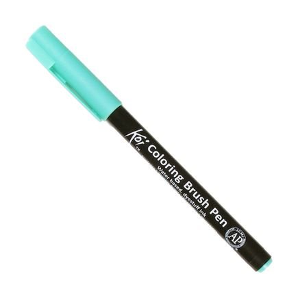 coloring brush pen sakura peacock green