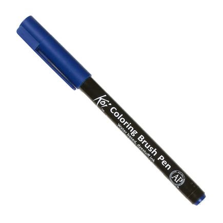 coloring brush pen sakura blue