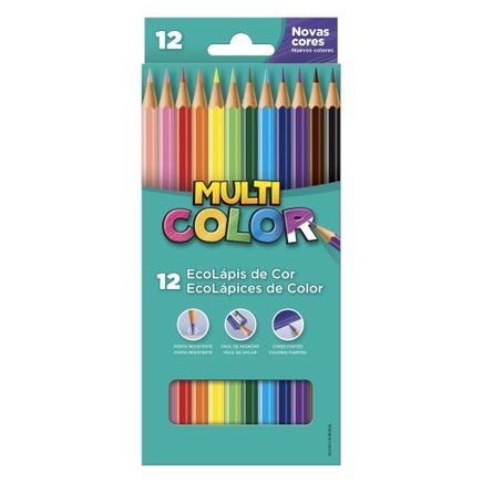 lapis de cor ecolapis multicolor com 12 cores
