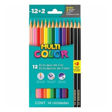 lapis de cor multicolor supersoft 12 cores 2 lapis grafite