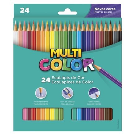 lapis de cor ecolapis multicolor com 24 cores