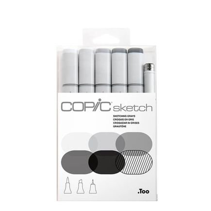 conjunto copic sketching grays