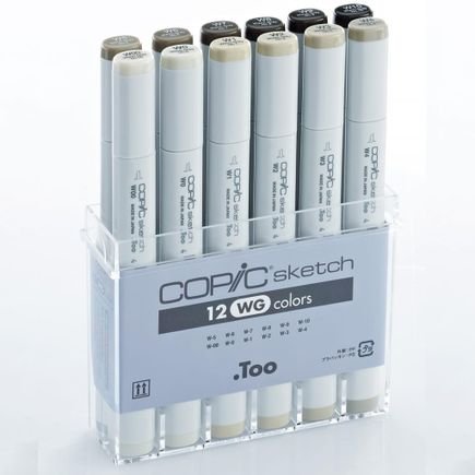 conjunto copic wg 12 colors