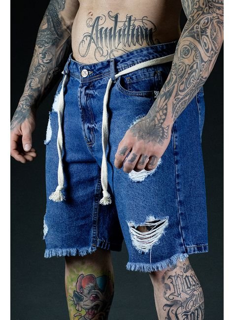 bermuda jeans destroyed 1