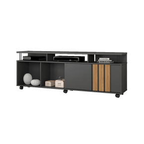 fi rack jcm atraente tv 75 polegadas 1 porta deslizante grafite noronha