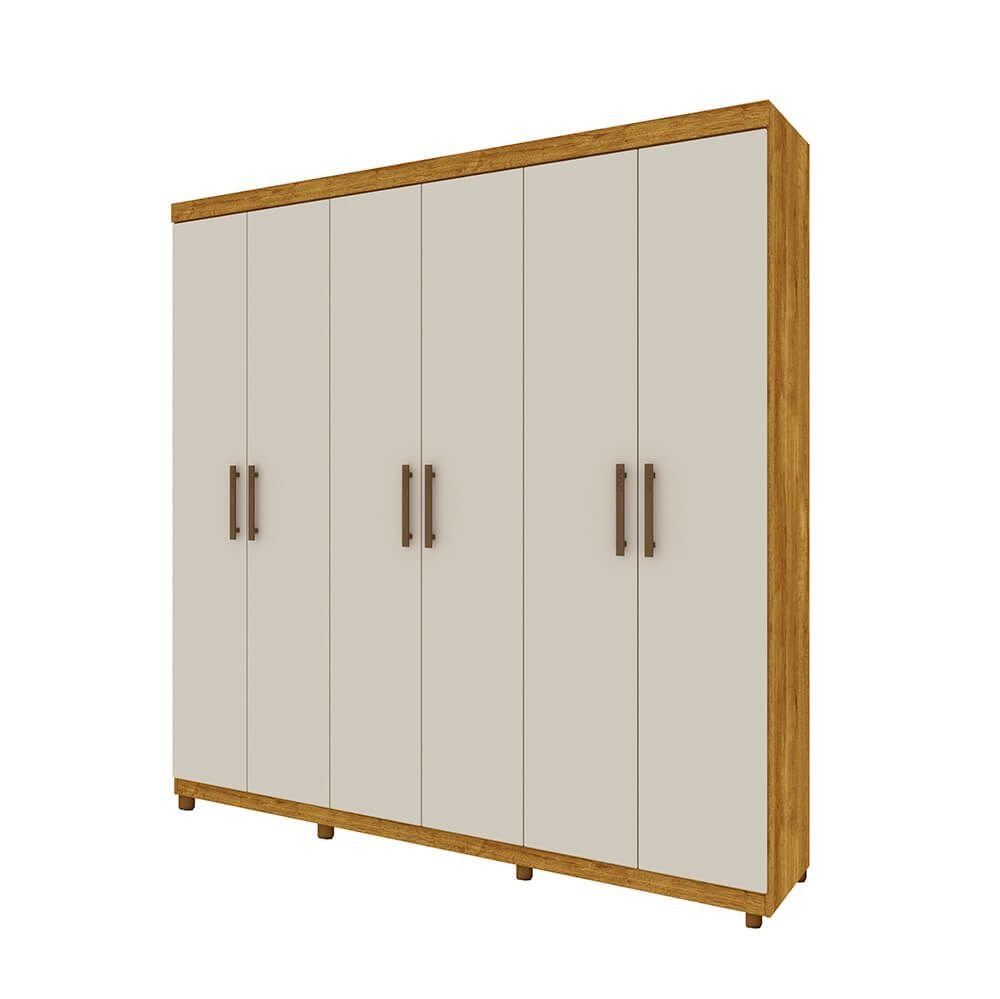 ipe off fi guarda roupa tcil moveis olimpo com pes 6 portas e 3 gavetas