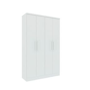 branco fi guarda roupa tcil moveis amsterdam 4 portas 2 gavetas