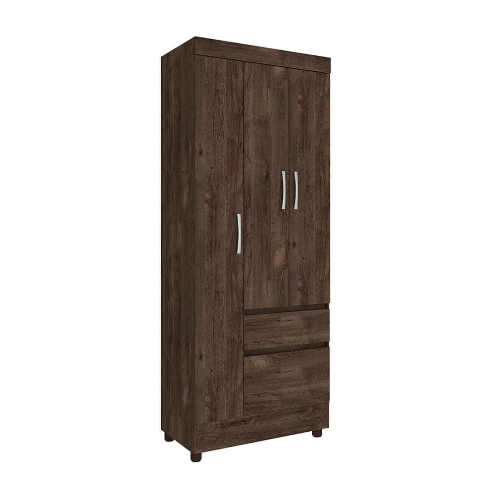 cumaru fi guarda roupa tcil moveis oregon com pes 3 portas e 2 gavetas
