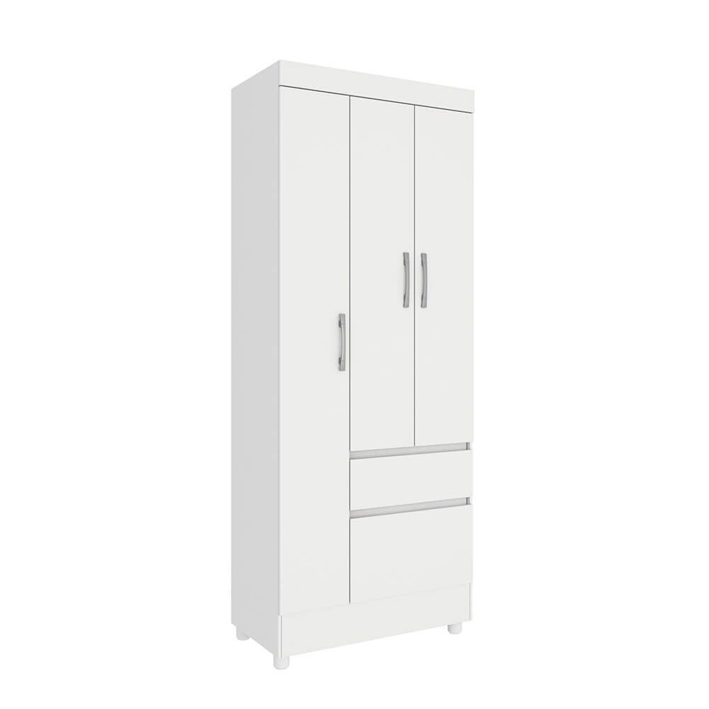 branco fi 1 guarda roupa tcil moveis oregon com pes 3 portas e 2 gavetas branco