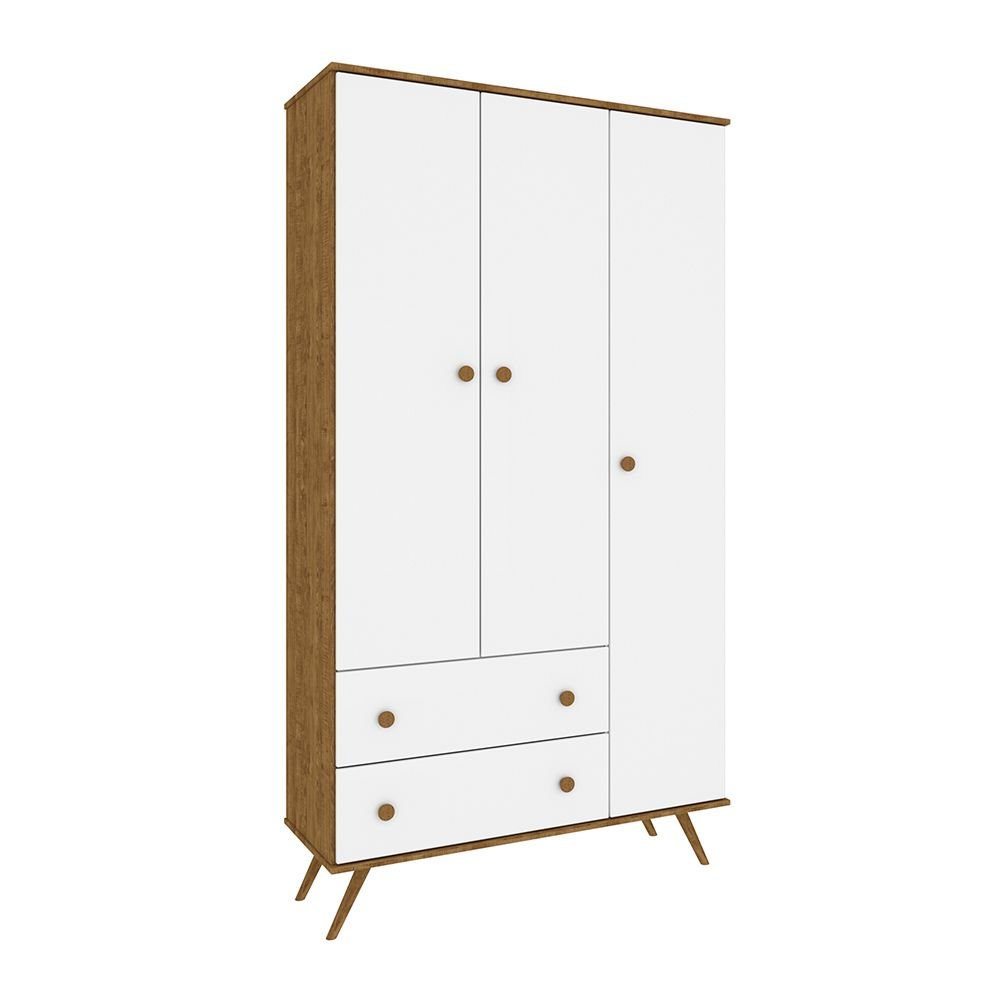 imbuia neve fi guarda roupa tcil moveis twister 3 portas 2 gavetas