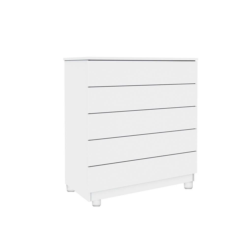 branco fi comoda tcil moveis premium 5 gavetas