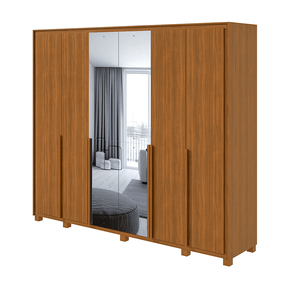 rovere fa guarda roupa lopas imperatore com espelho e com pes 6 portas e 6 gavetas