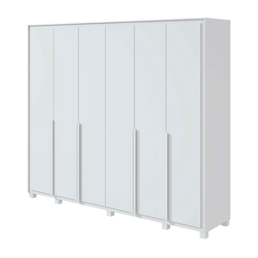 branco fi guarda roupa lopas imperatore com pes 6 portas e 6 gavetas