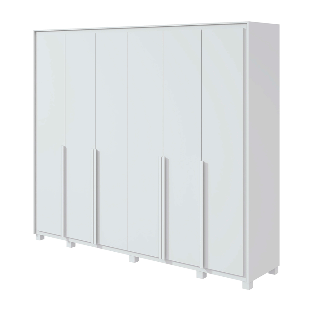 branco fi guarda roupa lopas imperatore com pes 6 portas e 6 gavetas