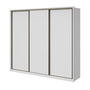 branco fi guarda roupa lopas spazio 3 portas de correr 6 gavetas