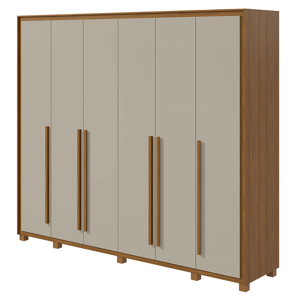 rovere off fi guarda roupa lopas reali new com pes 6 portas e 6 gavetas