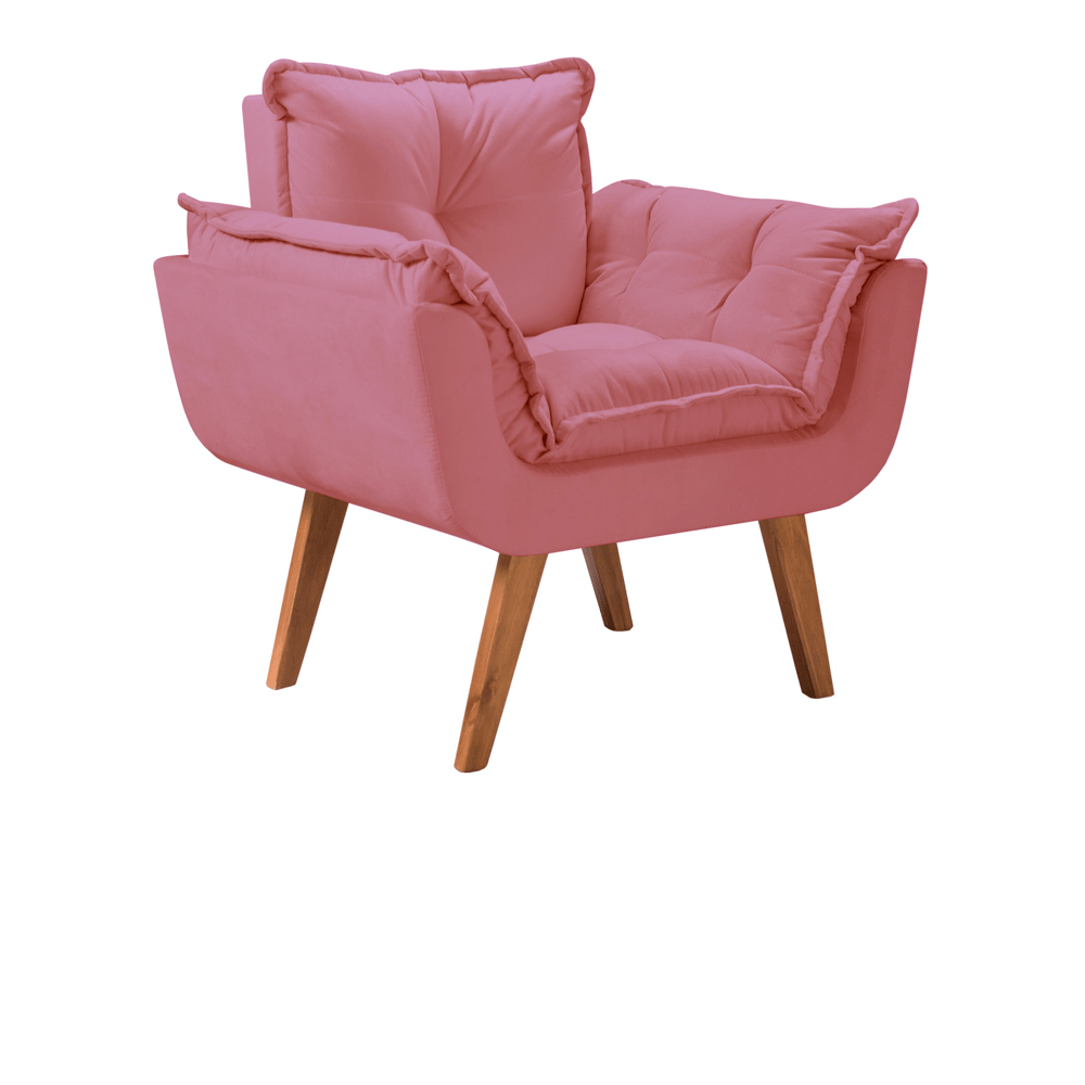 rosa 211 poltrona opala tecido suede pes palito imbuia