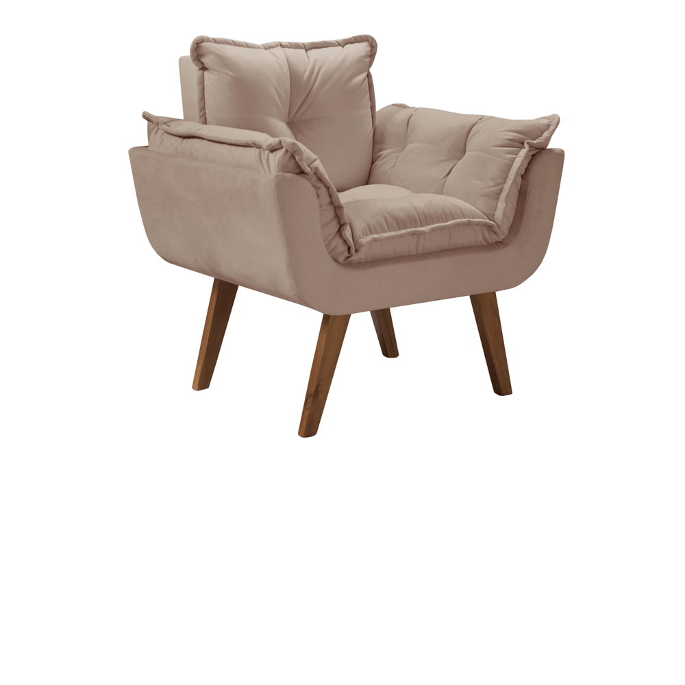 capuccino 205 poltrona opala tecido suede pes palito imbuia