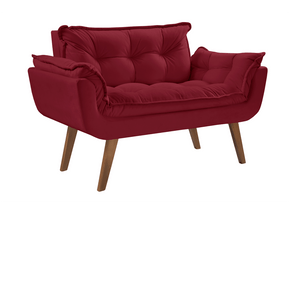 bordo 209 poltrona namoradeira opala tecido suede pes palito imbuia