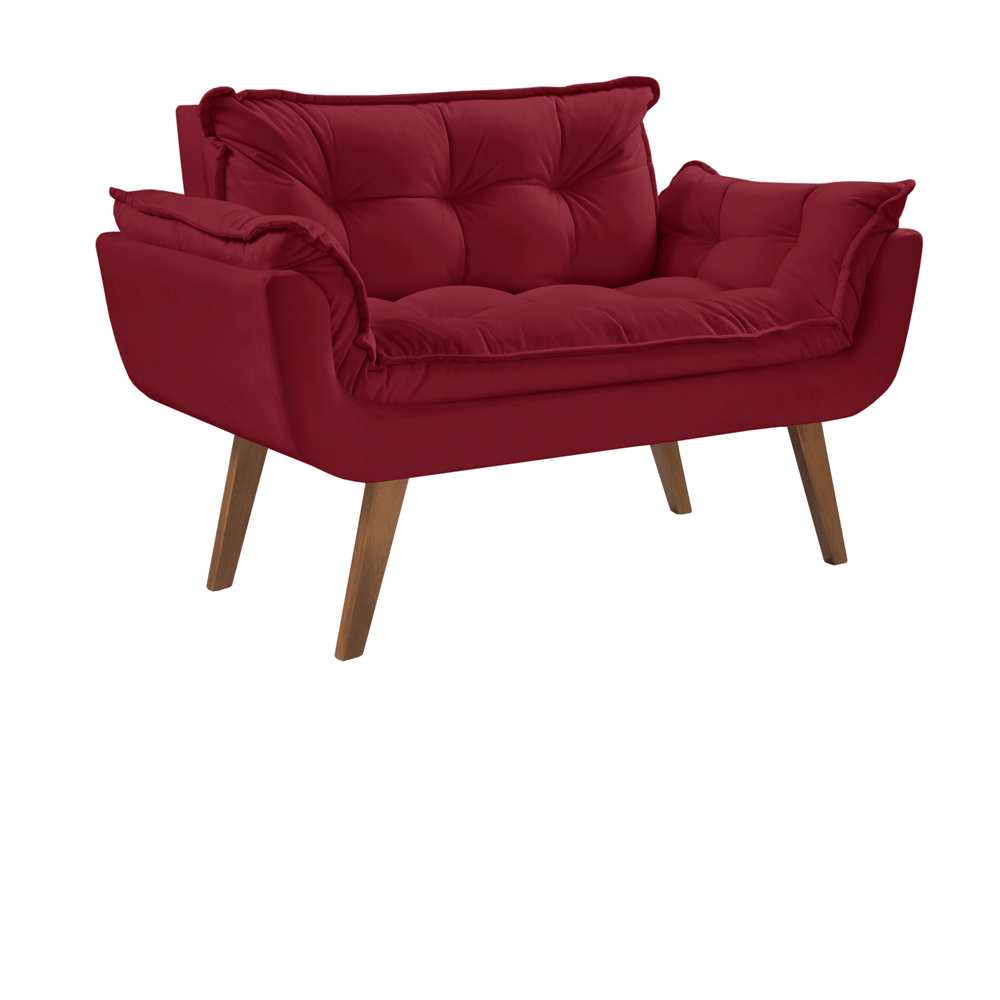 bordo 209 poltrona namoradeira opala tecido suede pes palito imbuia