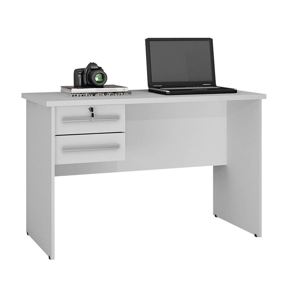 branco fi escrivaninha mesa para computador valdemoveis byte com 2 gavetas