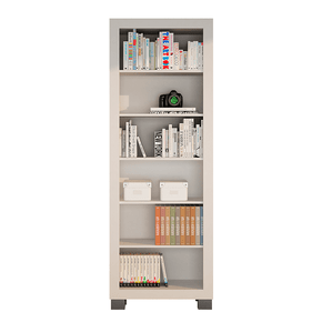 branco fi estante multiuso livreiro valdemoveis flex com 5 prateleiras