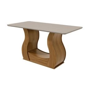 rovere mesa para sala de jantar lopas dafne 160x80cm com vidro