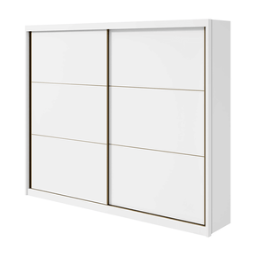 branco fi guarda roupa lopas toronto 2 portas de correr e 6 gavetas