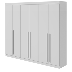branco fi guarda roupa lopas castellaro 6 portas e 4 gavetas