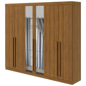 rovere fi guarda roupa lopas castellaro com espelho 6 portas e 4 gavetas
