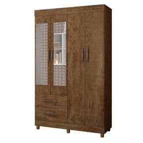 ipe fi guarda roupa salleto verona com espelho 4 portas e 2 gavetas