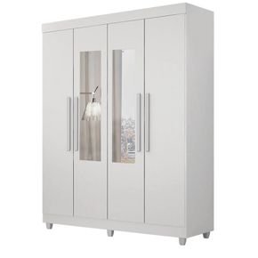 branco fi guarda roupa salleto cuiaba com espelho com pes 4 portas 2 gavetas 2