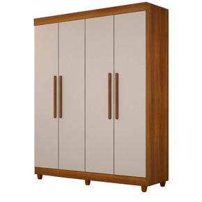 nogal off fi guarda roupa salleto cuiaba com pes 4 portas 2 gavetas