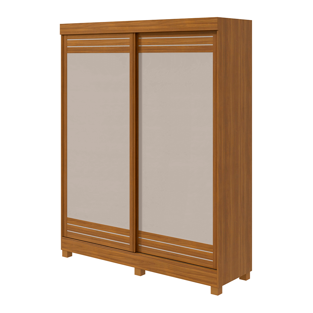 rovere off fi guarda roupa lopas prestige com pes 2 portas e 2 gavetas