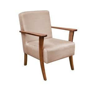 poltronas art deccor rubi tecido linho bege bracos madeira