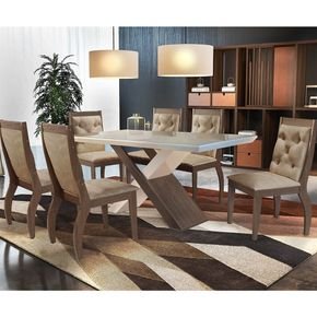 animalle chocolate sala de jantar rufato mesa imperatriz 180x90cm vidro 6 cadeiras agata cafe off