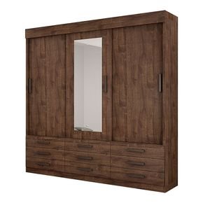 canion fi guarda roupa valverde olinda com 3 portas de correr e 6 gavetas