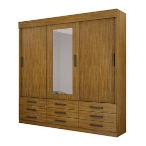 fre fi guarda roupa valverde olinda com 3 portas de correr e 6 gavetas