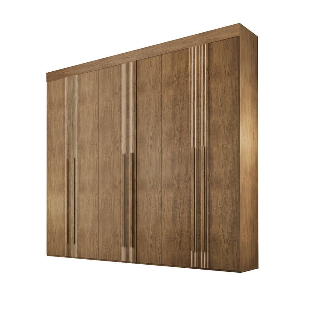 imbuia fi guarda roupa rufato lucca 6 portas e 6 gavetas