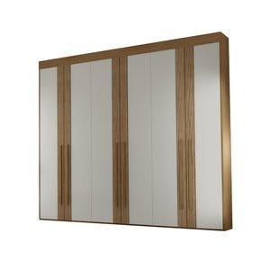 imbuia off fi guarda roupa rufato lucca 6 portas e 6 gavetas