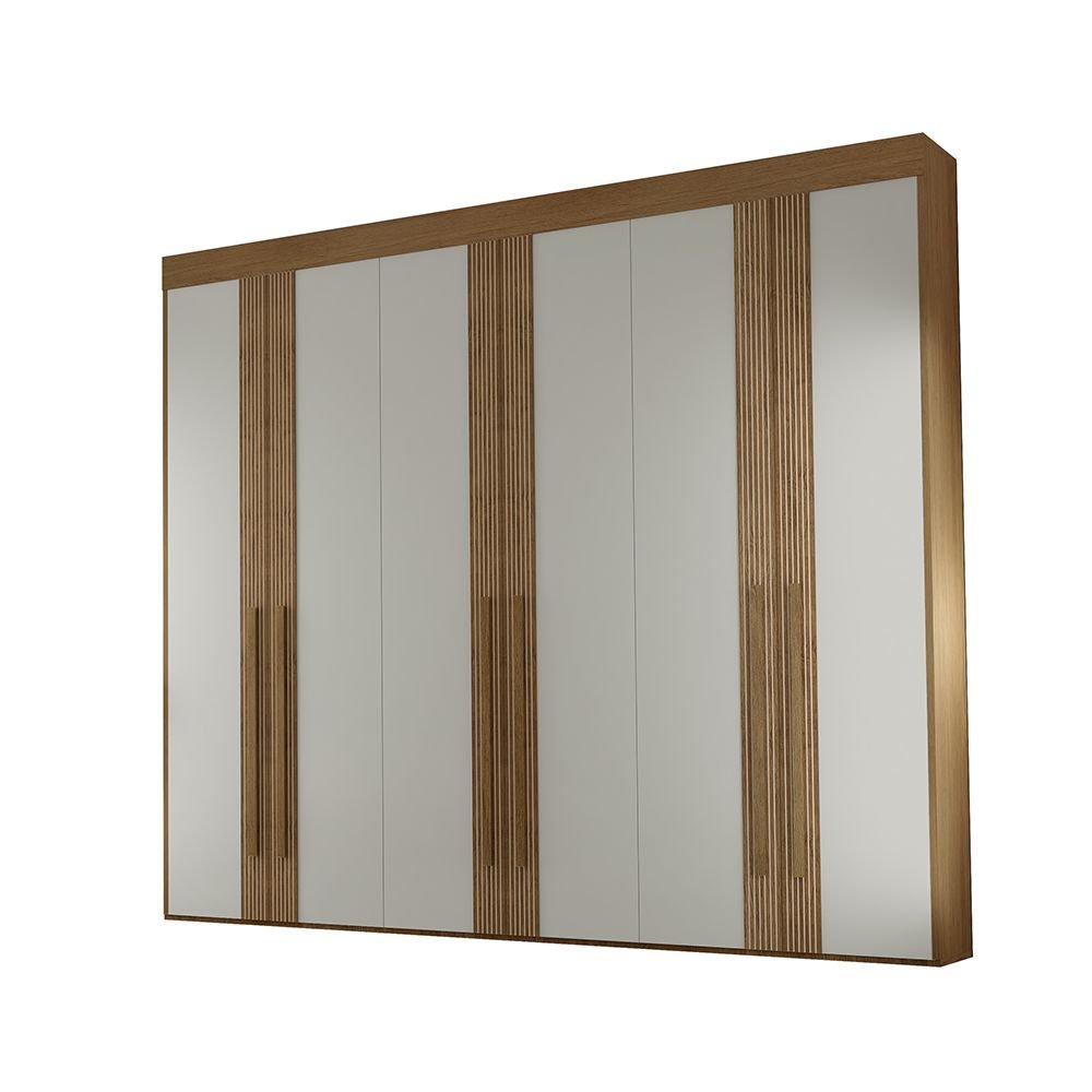 imbuia off fi guarda roupa rufato lucca 6 portas e 6 gavetas