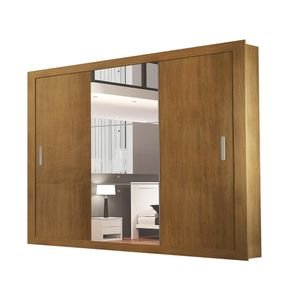 imbuia fi guarda roupa rufato veneza luxo 3 portas de correr e 4 gavetas