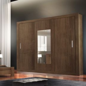 cafe fa guarda roupa rufato veneza premium com espelho 3 portas de correr e 4 gavetas