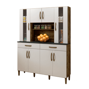 ipe off fi armario de cozinha arte moveis milao com 8 portas 2 gavetas